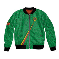Custom Saint Kitts And Nevis Football Bomber Jacket Sugar Boyz Green Version - Wonder Print Shop