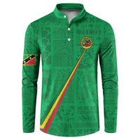 Custom Saint Kitts And Nevis Football Button Sweatshirt Sugar Boyz Green Version - Wonder Print Shop