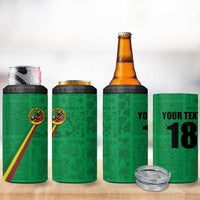 Custom Saint Kitts And Nevis Football 4 in 1 Can Cooler Tumbler Sugar Boyz Green Version - Wonder Print Shop