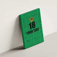 Custom Saint Kitts And Nevis Football Canvas Wall Art Sugar Boyz Green Version - Wonder Print Shop