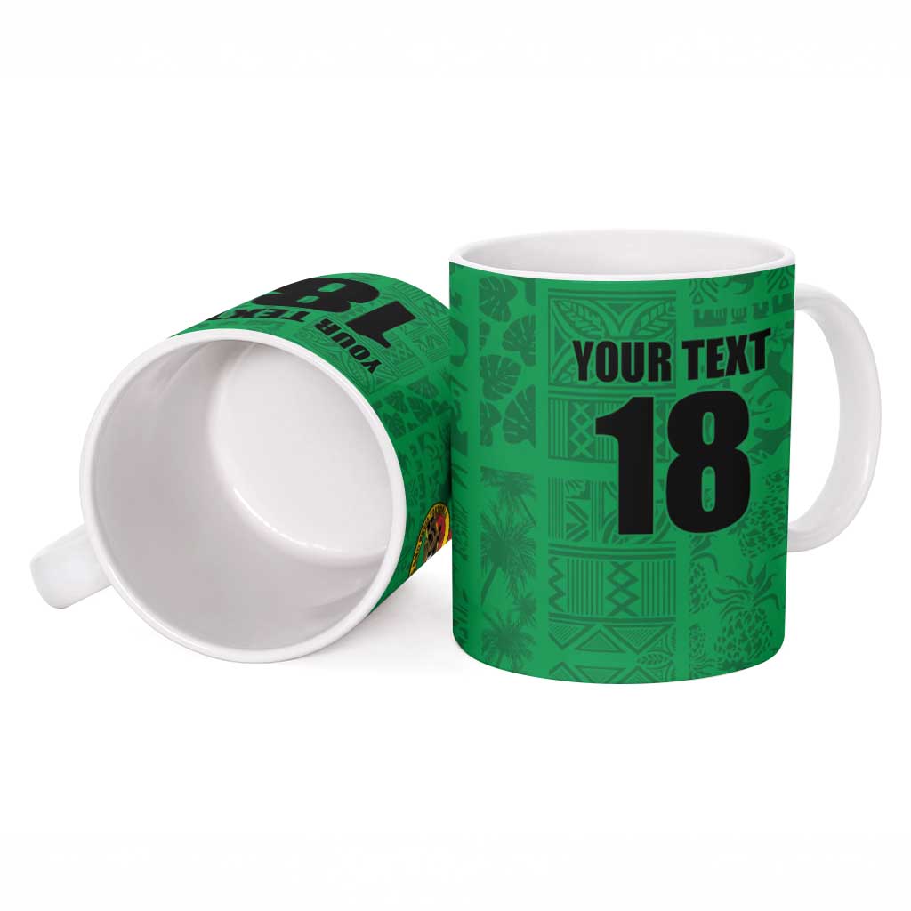 Custom Saint Kitts And Nevis Football Ceramic Mug Sugar Boyz Green Version - Wonder Print Shop