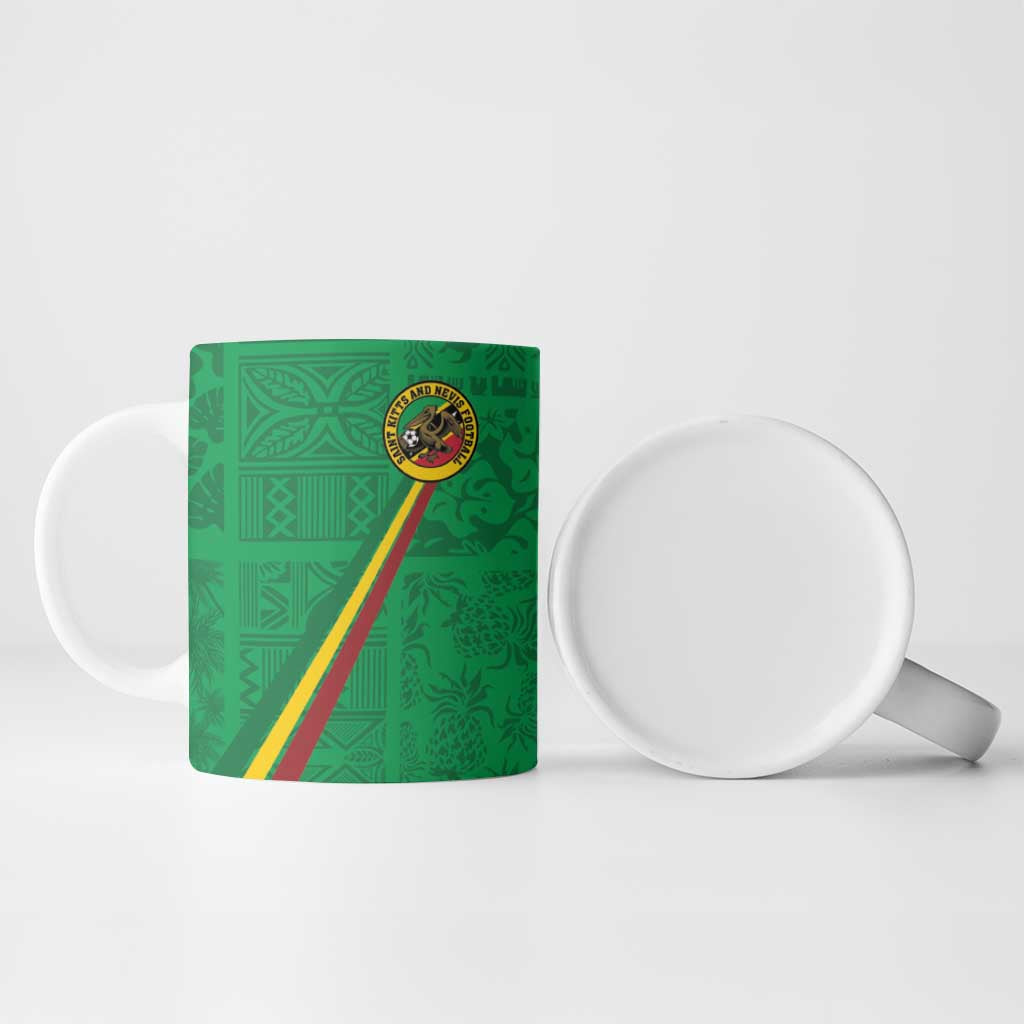 Custom Saint Kitts And Nevis Football Ceramic Mug Sugar Boyz Green Version - Wonder Print Shop