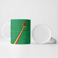 Custom Saint Kitts And Nevis Football Ceramic Mug Sugar Boyz Green Version - Wonder Print Shop