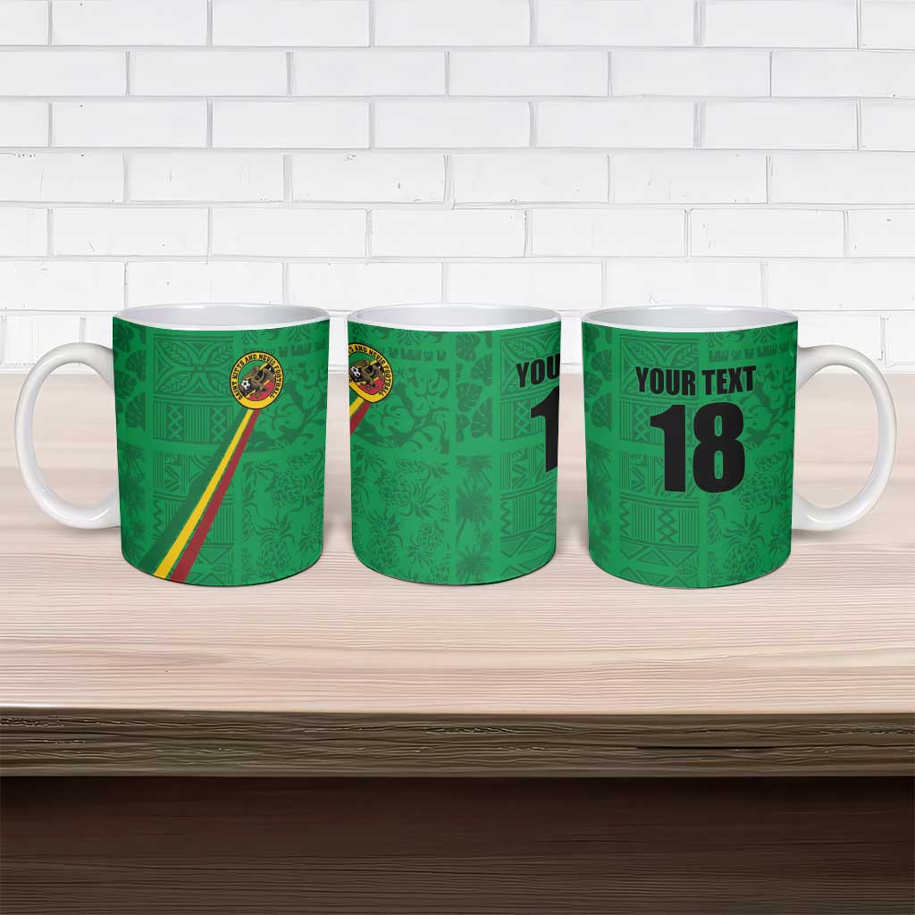 Custom Saint Kitts And Nevis Football Ceramic Mug Sugar Boyz Green Version - Wonder Print Shop