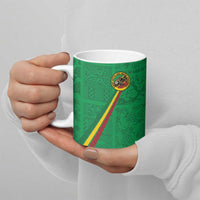 Custom Saint Kitts And Nevis Football Ceramic Mug Sugar Boyz Green Version - Wonder Print Shop
