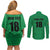 Custom Saint Kitts And Nevis Football Couples Matching Off Shoulder Short Dress and Long Sleeve Button Shirt Sugar Boyz Green Version - Wonder Print Shop