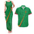 Custom Saint Kitts And Nevis Football Couples Matching Tank Maxi Dress and Hawaiian Shirt Sugar Boyz Green Version - Wonder Print Shop