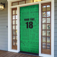 Custom Saint Kitts And Nevis Football Door Cover Sugar Boyz Green Version - Wonder Print Shop