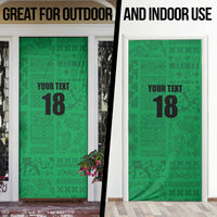 Custom Saint Kitts And Nevis Football Door Cover Sugar Boyz Green Version - Wonder Print Shop