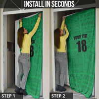 Custom Saint Kitts And Nevis Football Door Cover Sugar Boyz Green Version - Wonder Print Shop