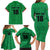 Custom Saint Kitts And Nevis Football Family Matching Long Sleeve Bodycon Dress and Hawaiian Shirt Sugar Boyz Green Version - Wonder Print Shop