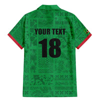 Custom Saint Kitts And Nevis Football Family Matching Mermaid Dress and Hawaiian Shirt Sugar Boyz Green Version - Wonder Print Shop