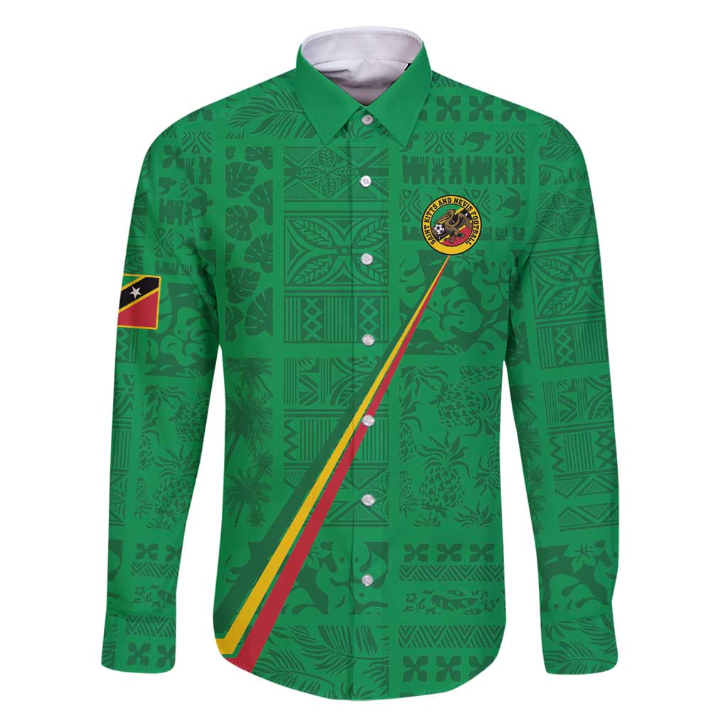 Custom Saint Kitts And Nevis Football Family Matching Puletasi and Hawaiian Shirt Sugar Boyz Green Version - Wonder Print Shop