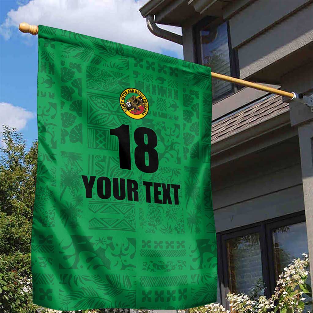 Custom Saint Kitts And Nevis Football Garden Flag Sugar Boyz Green Version - Wonder Print Shop