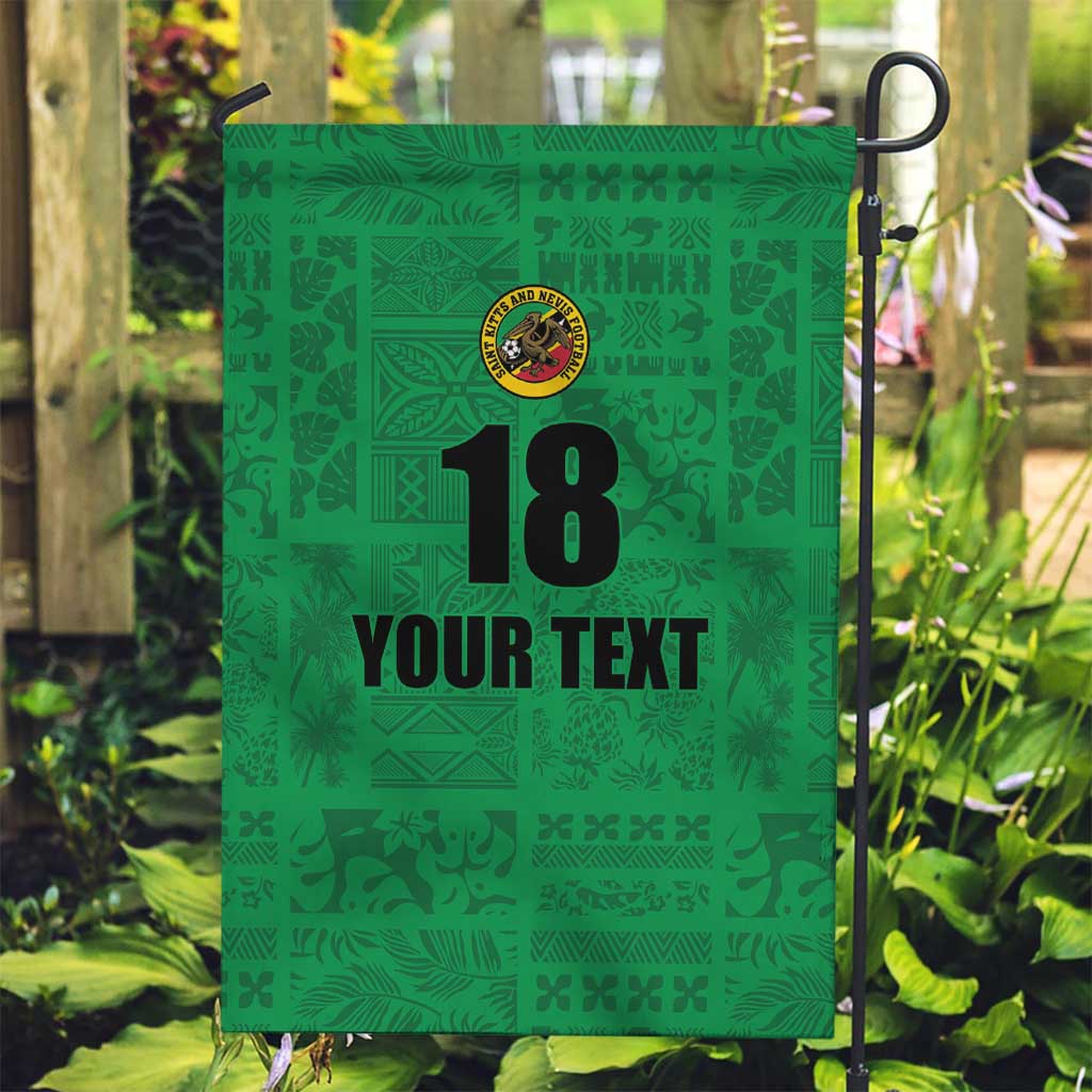 Custom Saint Kitts And Nevis Football Garden Flag Sugar Boyz Green Version - Wonder Print Shop