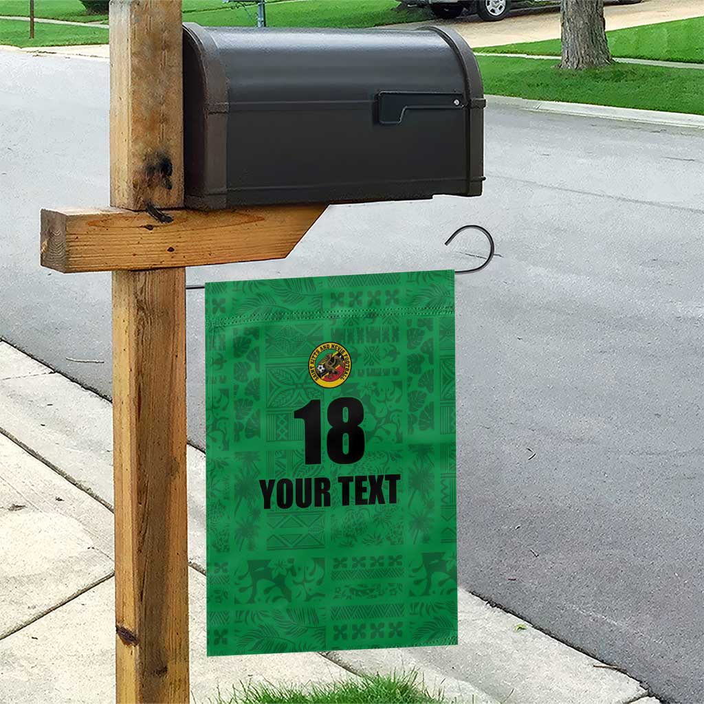 Custom Saint Kitts And Nevis Football Garden Flag Sugar Boyz Green Version - Wonder Print Shop