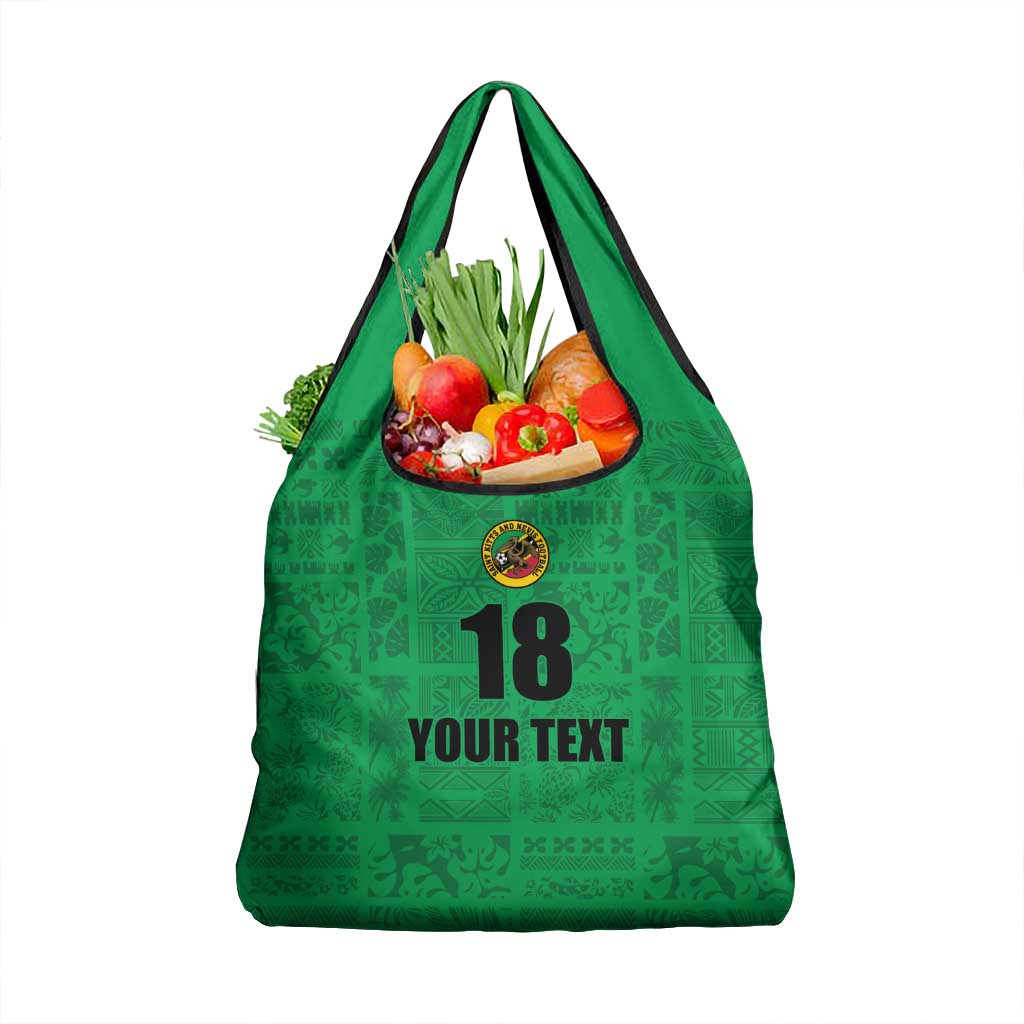 Custom Saint Kitts And Nevis Football Grocery Bag Sugar Boyz Green Version - Wonder Print Shop