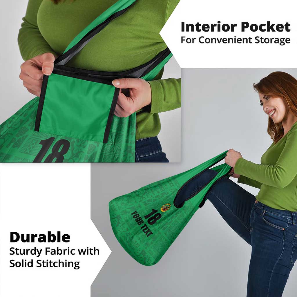 Custom Saint Kitts And Nevis Football Grocery Bag Sugar Boyz Green Version - Wonder Print Shop