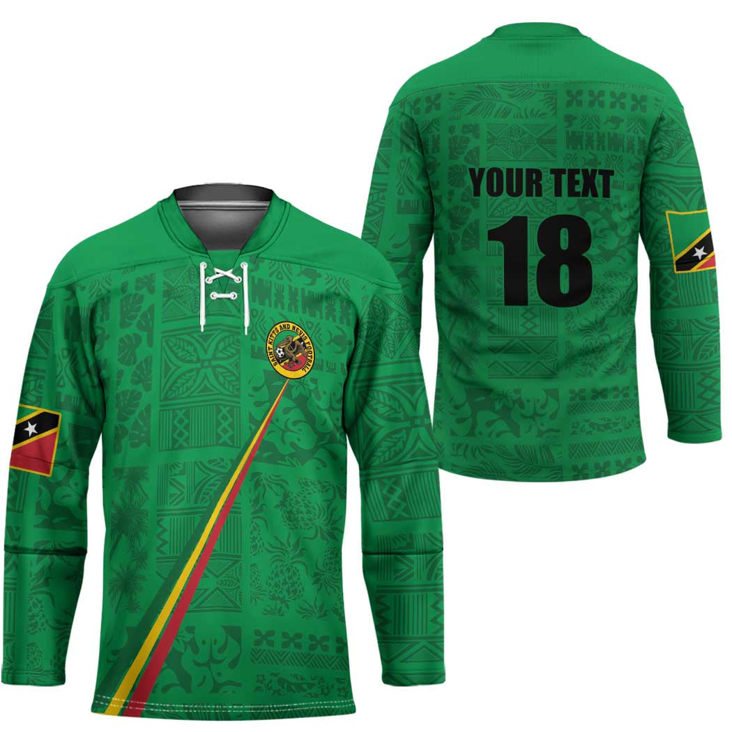 Custom Saint Kitts And Nevis Football Hockey Jersey Sugar Boyz Green Version LT18
