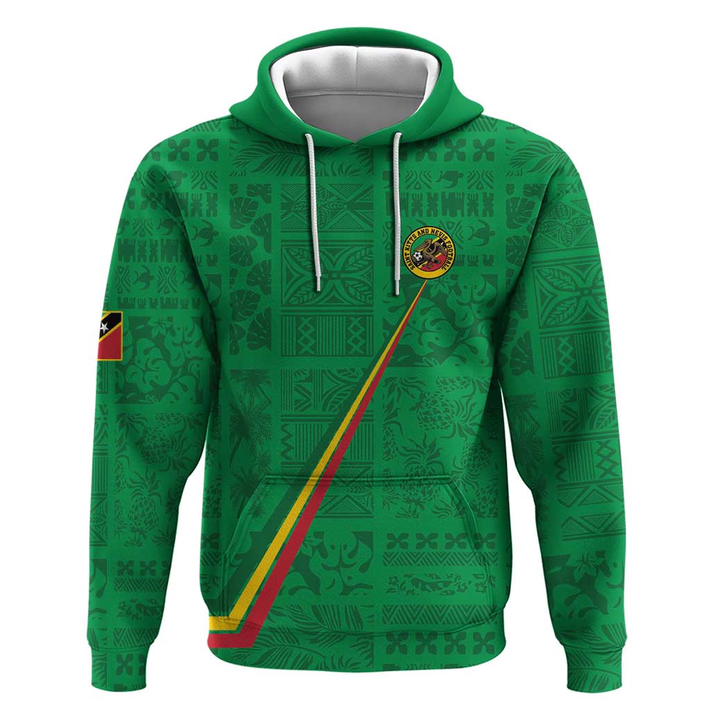 Custom Saint Kitts And Nevis Football Hoodie Sugar Boyz Green Version - Wonder Print Shop
