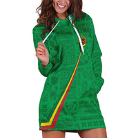 Custom Saint Kitts And Nevis Football Hoodie Dress Sugar Boyz Green Version - Wonder Print Shop