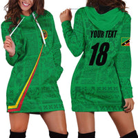 Custom Saint Kitts And Nevis Football Hoodie Dress Sugar Boyz Green Version - Wonder Print Shop