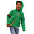 Custom Saint Kitts And Nevis Football Kid Hoodie Sugar Boyz Green Version - Wonder Print Shop