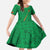 Custom Saint Kitts And Nevis Football Kid Short Sleeve Dress Sugar Boyz Green Version - Wonder Print Shop