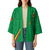 Custom Saint Kitts And Nevis Football Kimono Sugar Boyz Green Version - Wonder Print Shop