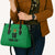 Custom Saint Kitts And Nevis Football Leather Bag Sugar Boyz Green Version - Wonder Print Shop