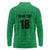 Custom Saint Kitts And Nevis Football Long Sleeve Polo Shirt Sugar Boyz Green Version - Wonder Print Shop
