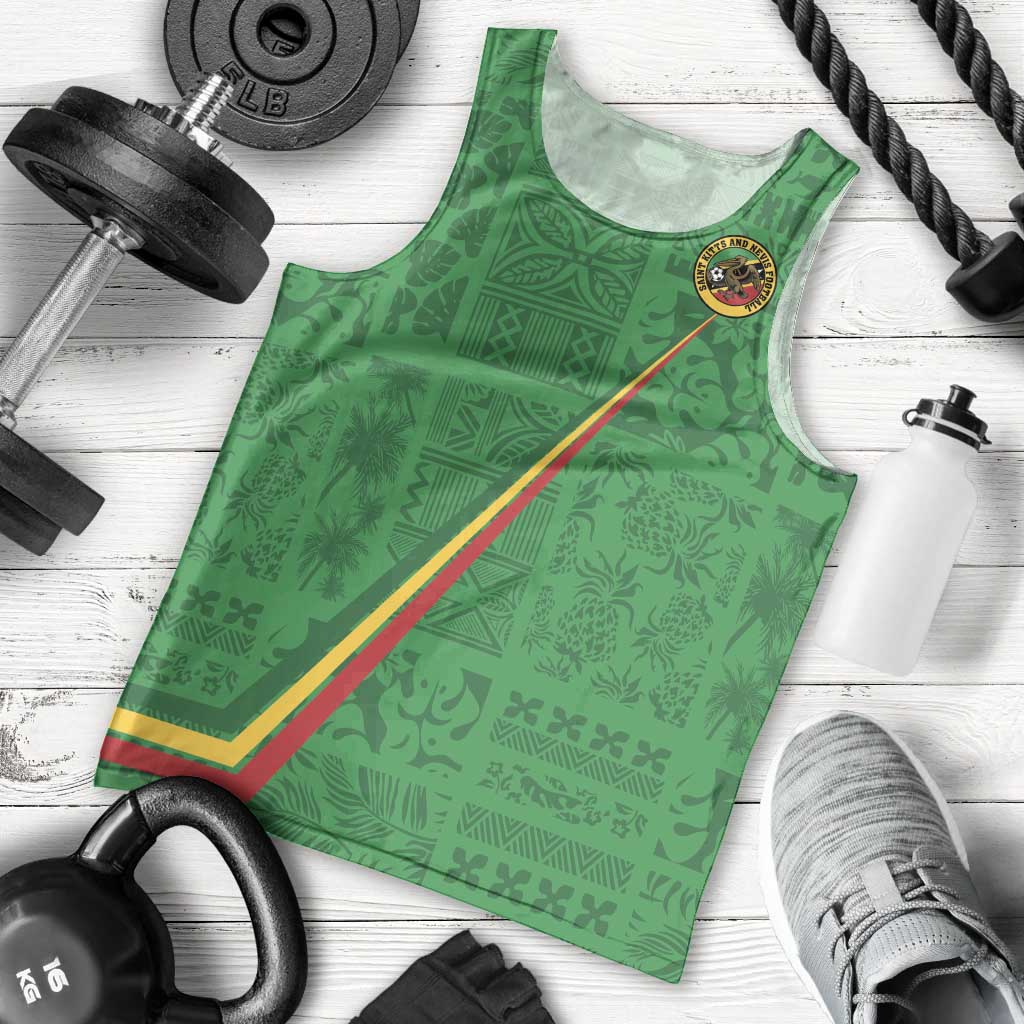 Custom Saint Kitts And Nevis Football Men Tank Top Sugar Boyz Green Version - Wonder Print Shop