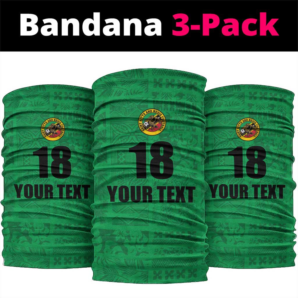 Custom Saint Kitts And Nevis Football Neck Gaiter Sugar Boyz Green Version - Wonder Print Shop