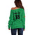 Custom Saint Kitts And Nevis Football Off Shoulder Sweater Sugar Boyz Green Version - Wonder Print Shop