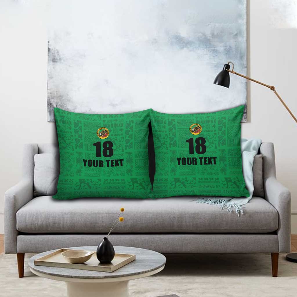 Custom Saint Kitts And Nevis Football Pillow Cover Sugar Boyz Green Version - Wonder Print Shop