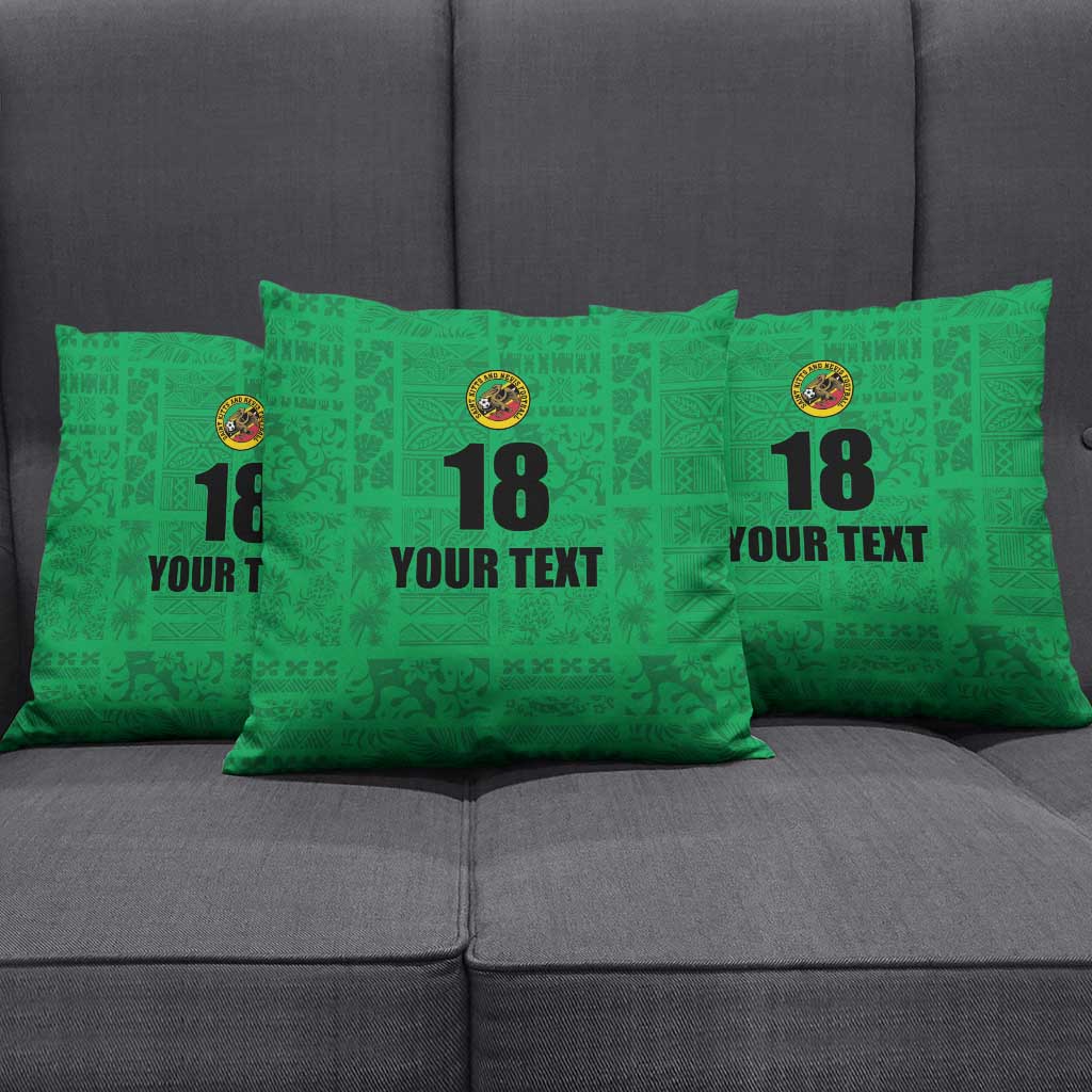 Custom Saint Kitts And Nevis Football Pillow Cover Sugar Boyz Green Version - Wonder Print Shop