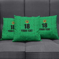 Custom Saint Kitts And Nevis Football Pillow Cover Sugar Boyz Green Version - Wonder Print Shop