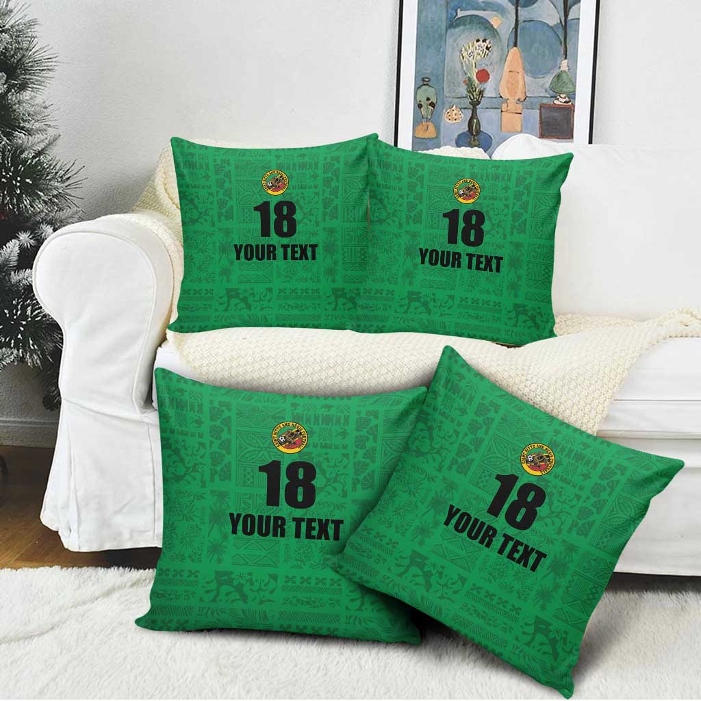 Custom Saint Kitts And Nevis Football Pillow Cover Sugar Boyz Green Version - Wonder Print Shop