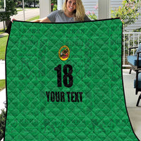 Custom Saint Kitts And Nevis Football Quilt Sugar Boyz Green Version - Wonder Print Shop