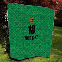 Custom Saint Kitts And Nevis Football Quilt Sugar Boyz Green Version - Wonder Print Shop