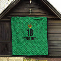 Custom Saint Kitts And Nevis Football Quilt Sugar Boyz Green Version - Wonder Print Shop