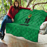 Custom Saint Kitts And Nevis Football Quilt Sugar Boyz Green Version - Wonder Print Shop