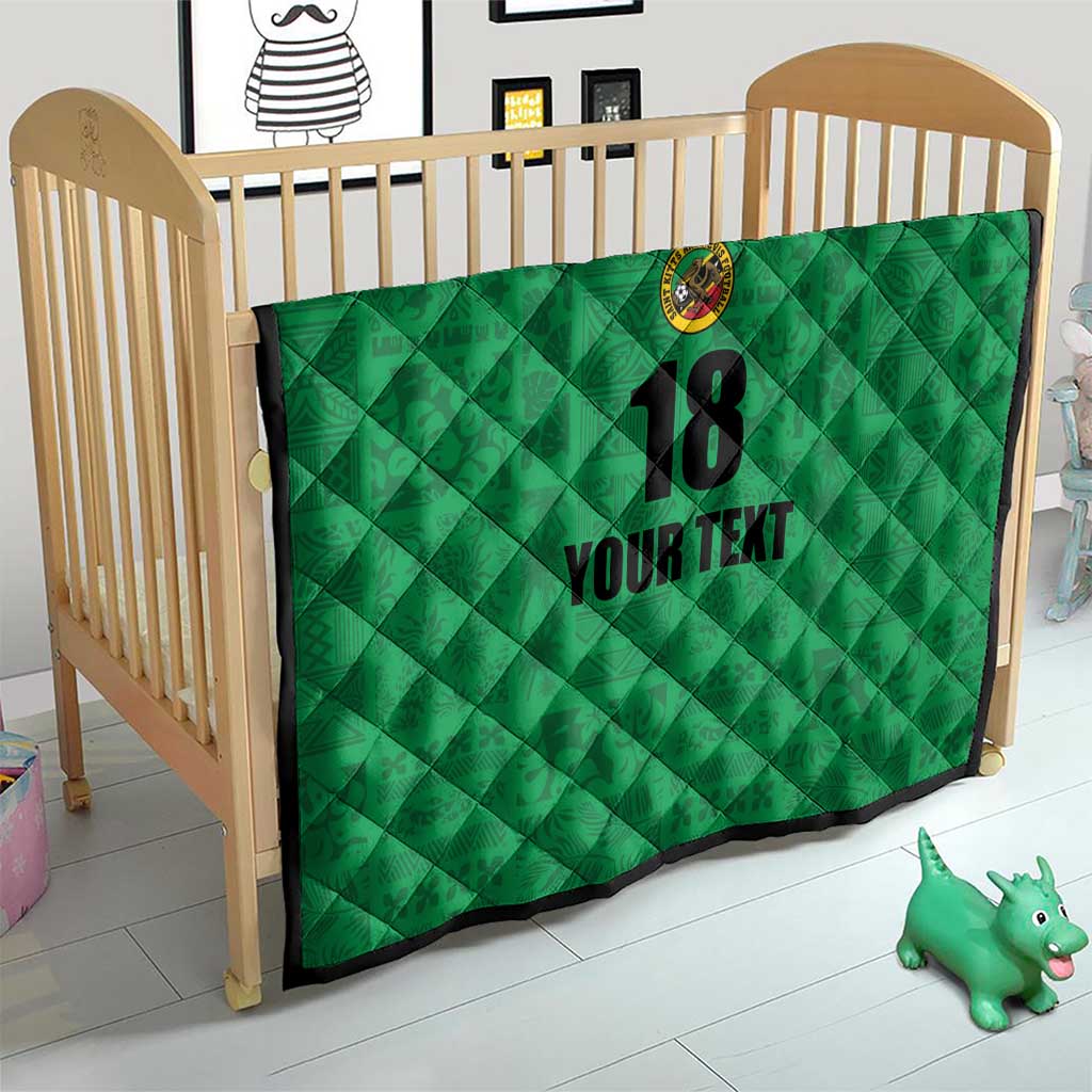 Custom Saint Kitts And Nevis Football Quilt Sugar Boyz Green Version - Wonder Print Shop