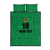 Custom Saint Kitts And Nevis Football Quilt Bed Set Sugar Boyz Green Version - Wonder Print Shop