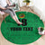 Custom Saint Kitts And Nevis Football Round Carpet Sugar Boyz Green Version - Wonder Print Shop
