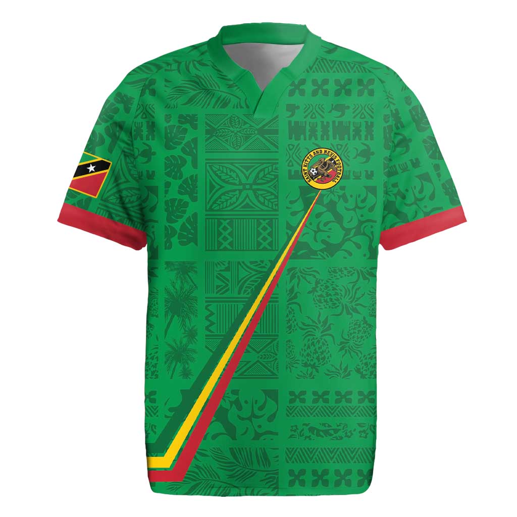 Custom Saint Kitts And Nevis Football Rugby Jersey Sugar Boyz Green Version - Wonder Print Shop