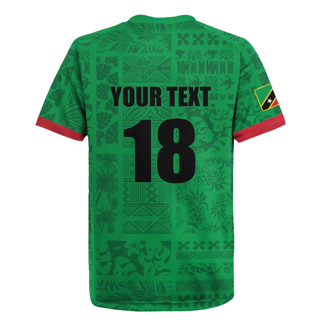 Custom Saint Kitts And Nevis Football Rugby Jersey Sugar Boyz Green Version - Wonder Print Shop