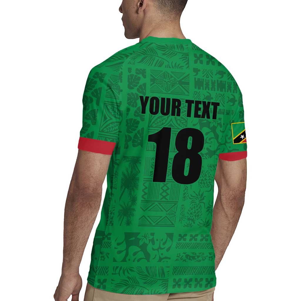 Custom Saint Kitts And Nevis Football Rugby Jersey Sugar Boyz Green Version - Wonder Print Shop