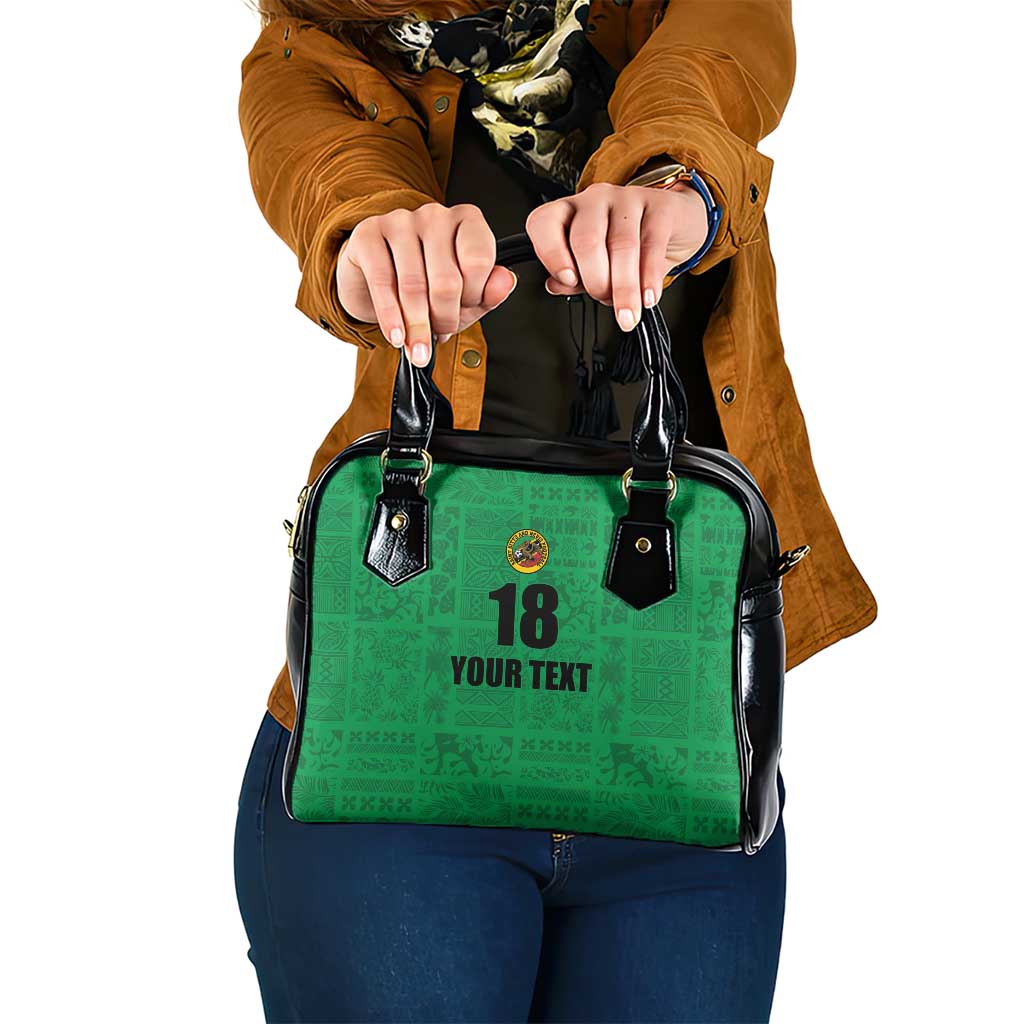 Custom Saint Kitts And Nevis Football Shoulder Handbag Sugar Boyz Green Version - Wonder Print Shop