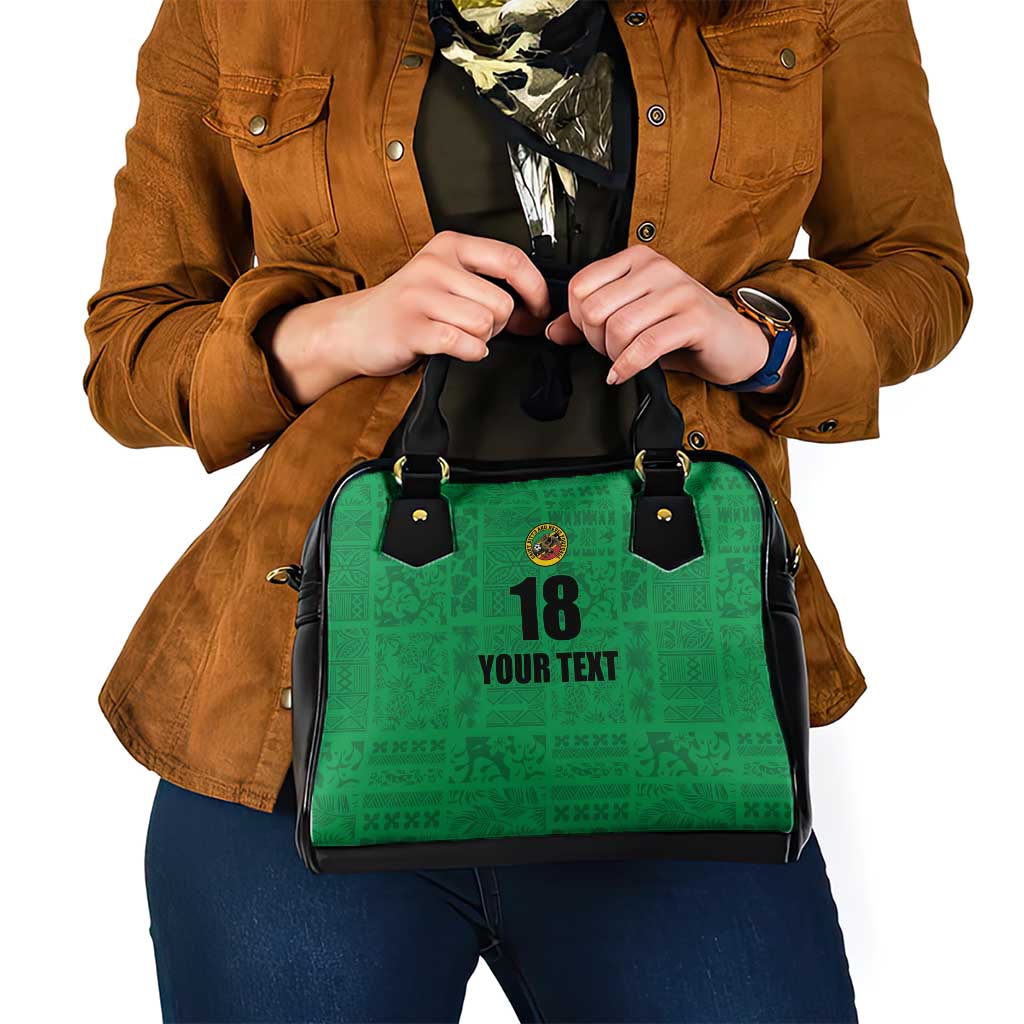 Custom Saint Kitts And Nevis Football Shoulder Handbag Sugar Boyz Green Version - Wonder Print Shop